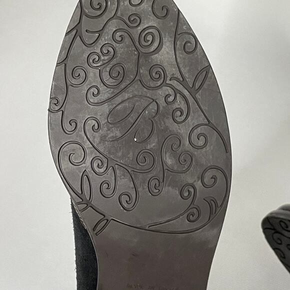 Brighton Boots Short Cowboy Western Brown Croc Leather Black Suede - Picture 10 of 11